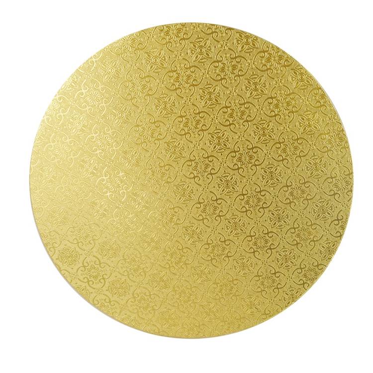Cake Star Podložka pod dort PEVNÁ zlatá vzor Jinju kruh 25 cm 10" (1 ks)