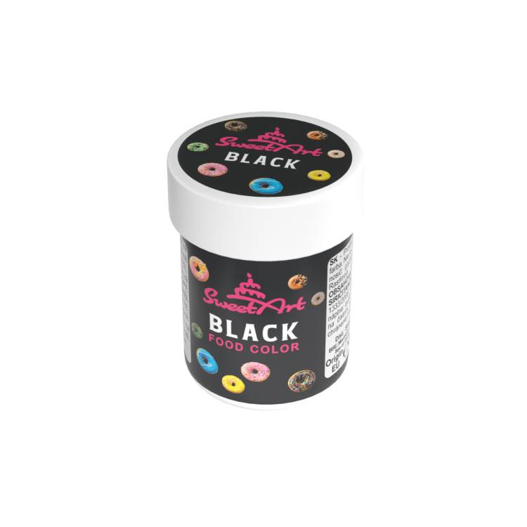 SweetArt gelová barva Black (30 g)