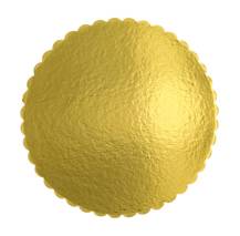 Cake Star Kuchenmatte grobe Welle goldener Kreis 20 cm (1 Stk)