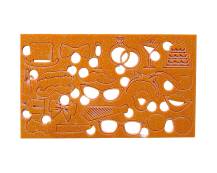Cesil Plastová dekorácia/odtlačovač oranžový Oslava (22 tvarov)
