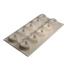Cesil Silikon-Backform/Form für gefrorene Desserts, Herz mit Loch, 5,4 cm (für 10 Stück)