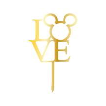 Cesil Beüthető műanyag dekoráció arany LOVE