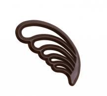 Schokoladendekoration Federn dunkel 5,4 cm (20 Stk.)