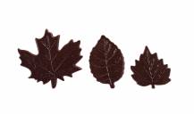 Schokoladendekoration Dunkle Blätter (20 Stück)
