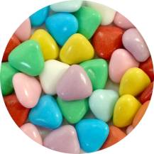 Coeurs en chocolat colorés (80 g)