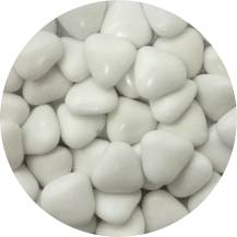 White chocolate hearts (50 g)