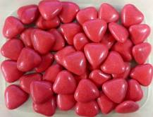 Red chocolate hearts (80 g)