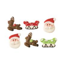 Decora sugar decoration Santa and sleigh (6 pcs) Valid until 30.6.2024!