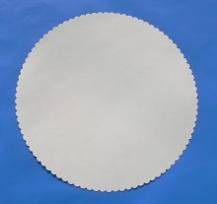 Paper cake mats round white 26 cm (10 pcs)