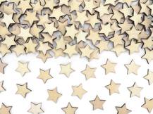 PartyDeco Confettis étoiles en bois (50 pcs)