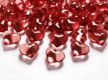 PartyDeco Crystals in the shape of a red heart (30 pcs.)