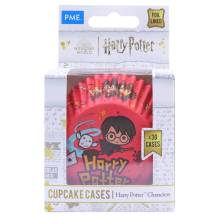 PME Harry Potter Muffinförmchen mit Folie innen rot mit Figuren (30 Stück)