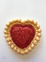 Broszka w kształcie serca z silikonową formą Windsor