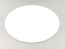 Placemat for mini-desserts white thin straight circle 8 cm (1 pc.)