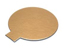 Placemat for mini-desserts gold thin circle 10 cm (1 pc.)