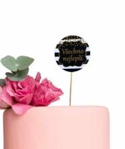 Topper na tort urodzinowy 7,8 cm