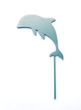 Pin-on-Dekoration Delphin silber 7 cm