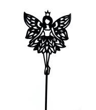 Pin-on decoration Fairy black 7 cm