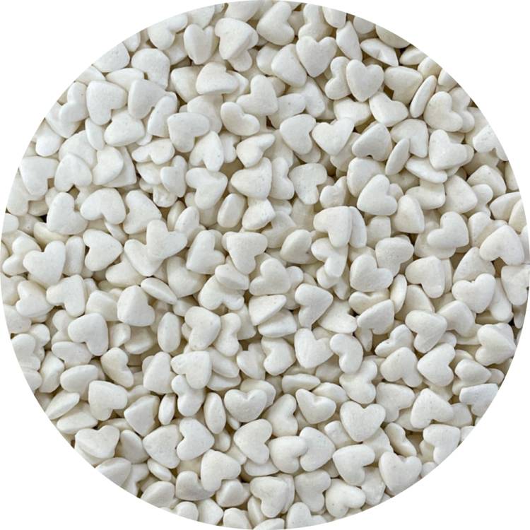 4Cake Cukrová srdíčka bílá (80 g)