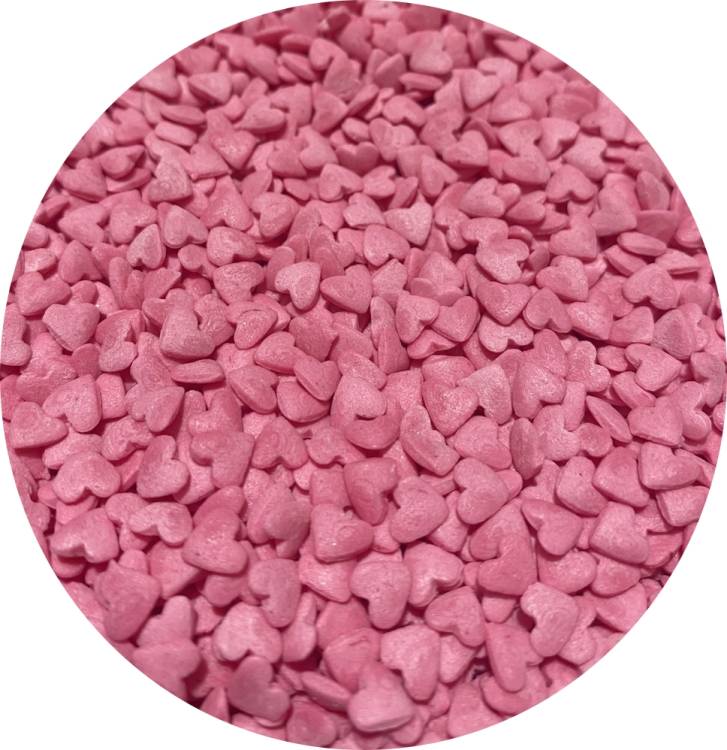 4Cake Cukrová srdíčka růžová (80 g)