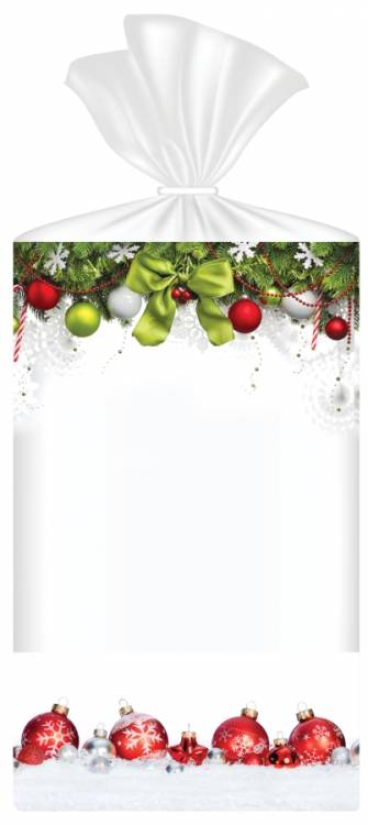 Alvarak Celofánové sáčky vánoční s ozdobami (10 ks)