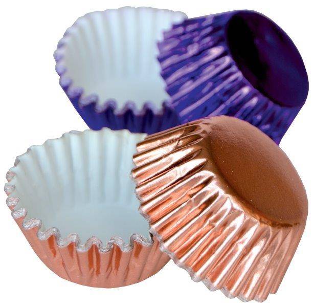 Alvarak hliníkové košíčky na pralinky fialové a růžové (50 ks)