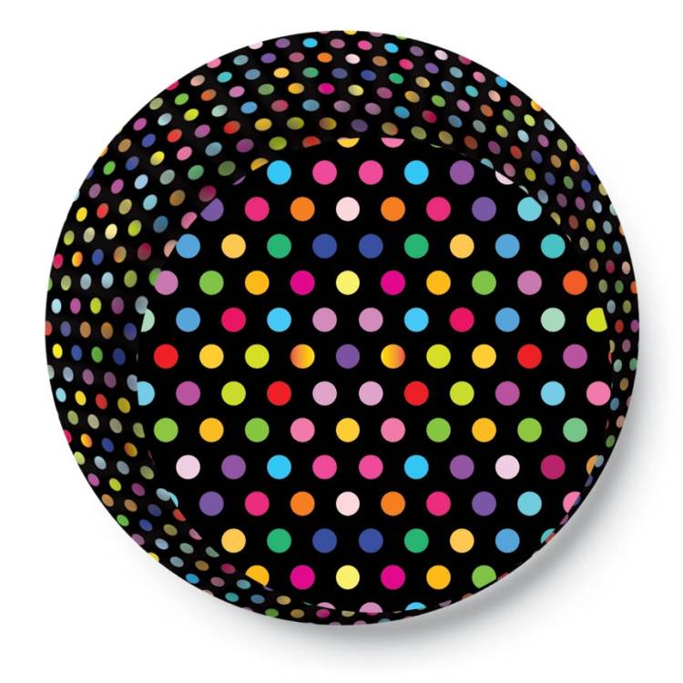 Alvarak košíčky na muffiny Černé s barevnými puntíky (50 ks)