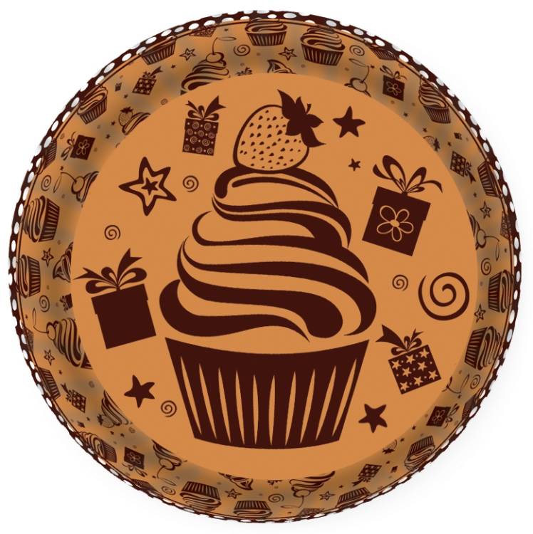 Alvarak košíčky na muffiny Hnědé s cupcaky (50 ks)