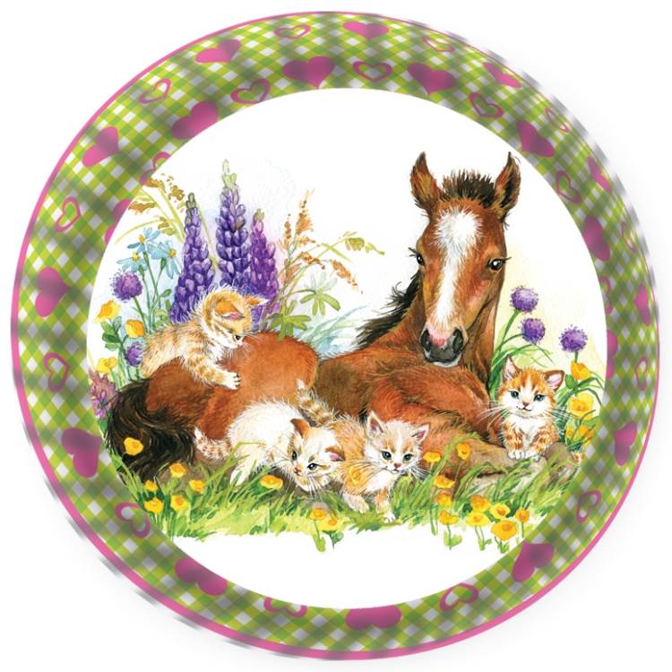 Alvarak košíčky na muffiny Kůň s kočkami (50 ks)