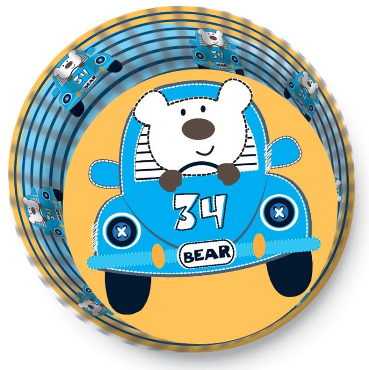 Alvarak košíčky na muffiny Medvídek v modrém autě (50 ks)