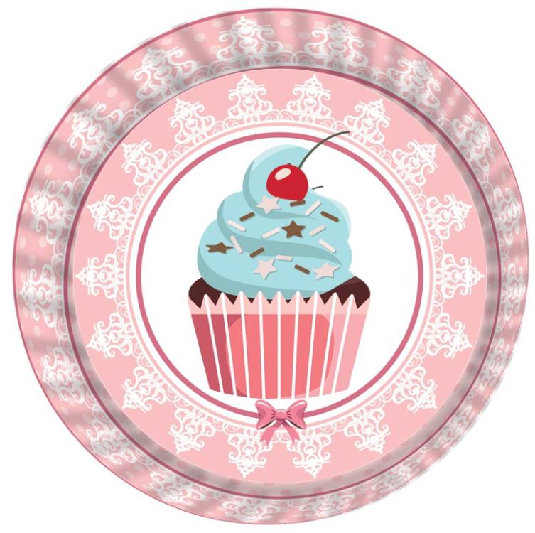 Alvarak košíčky na muffiny Růžové s cupcakem (50 ks)