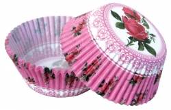 Alvarak košíčky na muffiny Růžové s růžemi (50 ks)