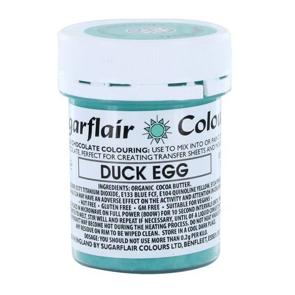 Barva do čokolády na bázi kakaového másla Sugarflair Duck Egg (35 g)