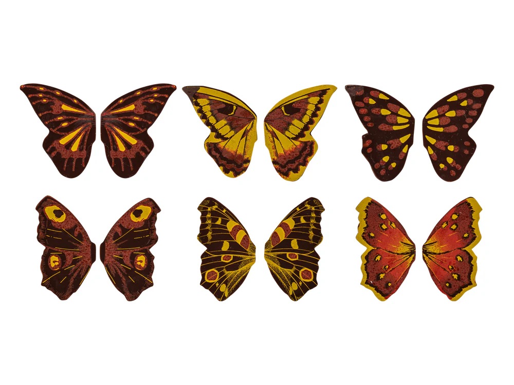 Bombasei čokoládová dekorace Motýlci 4 cm (60 ks)