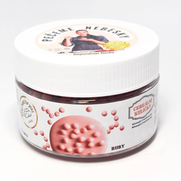 Callebaut Cereální kuličky v čokoládě RUBY (100 g) Besky edice