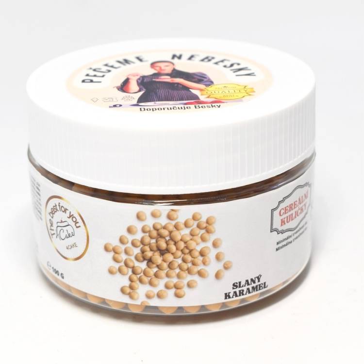 Callebaut Cereální kuličky v čokoládě slaný karamel (100 g) Besky edice