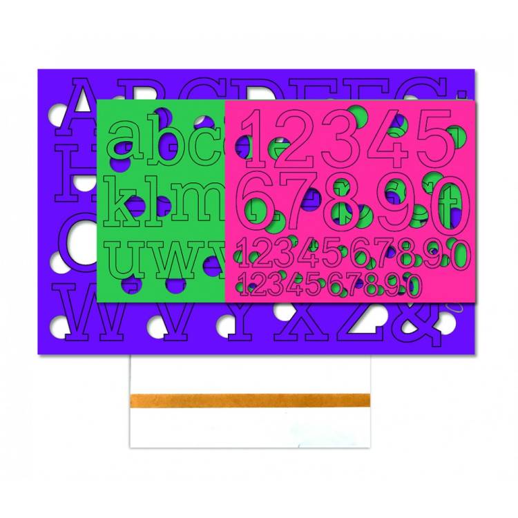 Cesil Plastové otiskovače Abeceda a číslice