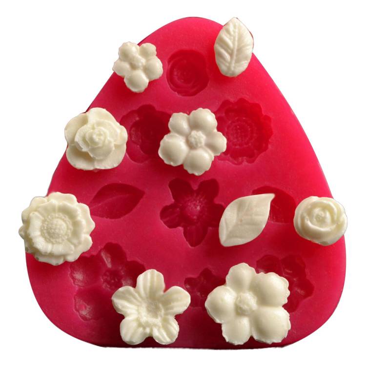 Cesil Silikonová forma Květiny a listy