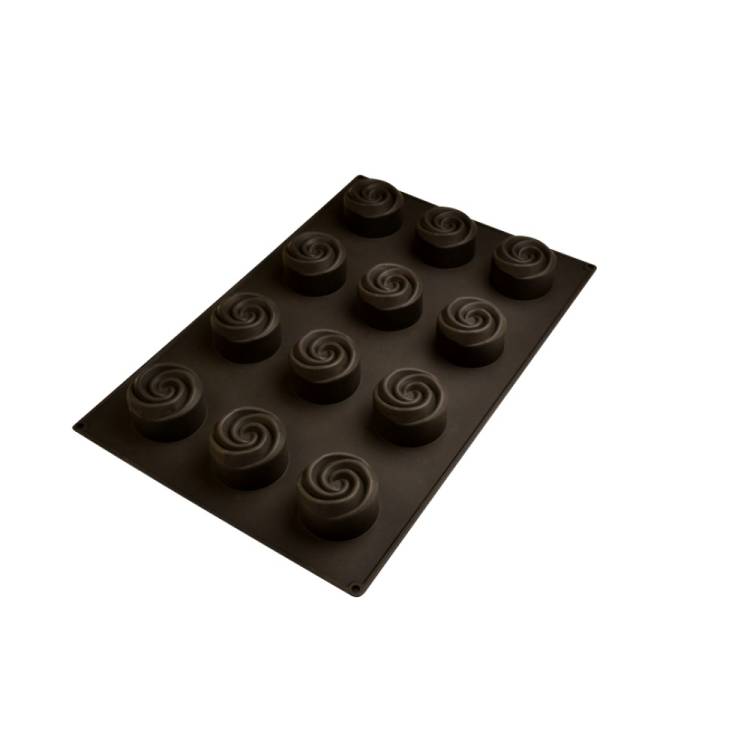 Cesil Silikonová forma na pečení/na mražené dezerty Růže 8 cm (na 12 ks)