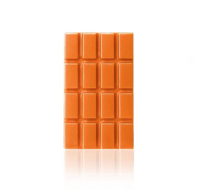 Čokoládová dekorace Tabulka čokolády oranžová (10 ks)