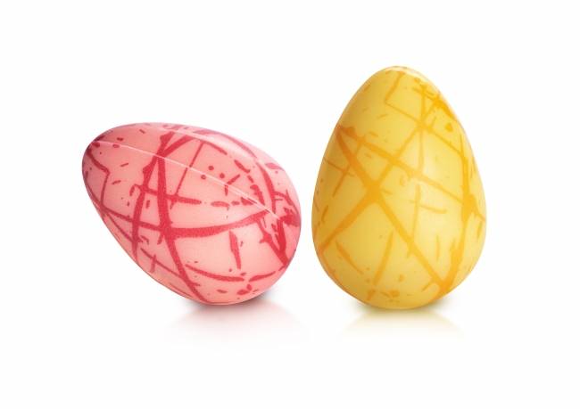 Čokoládová dekorace Vajíčka barevná (6 ks)