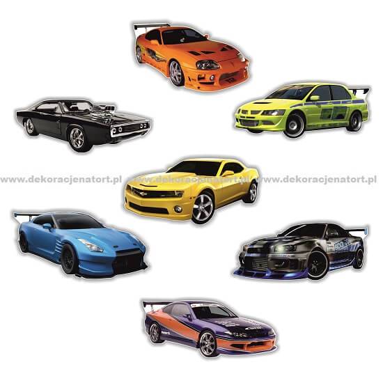 Cukrová dekorace Auta sportovní (21 ks)