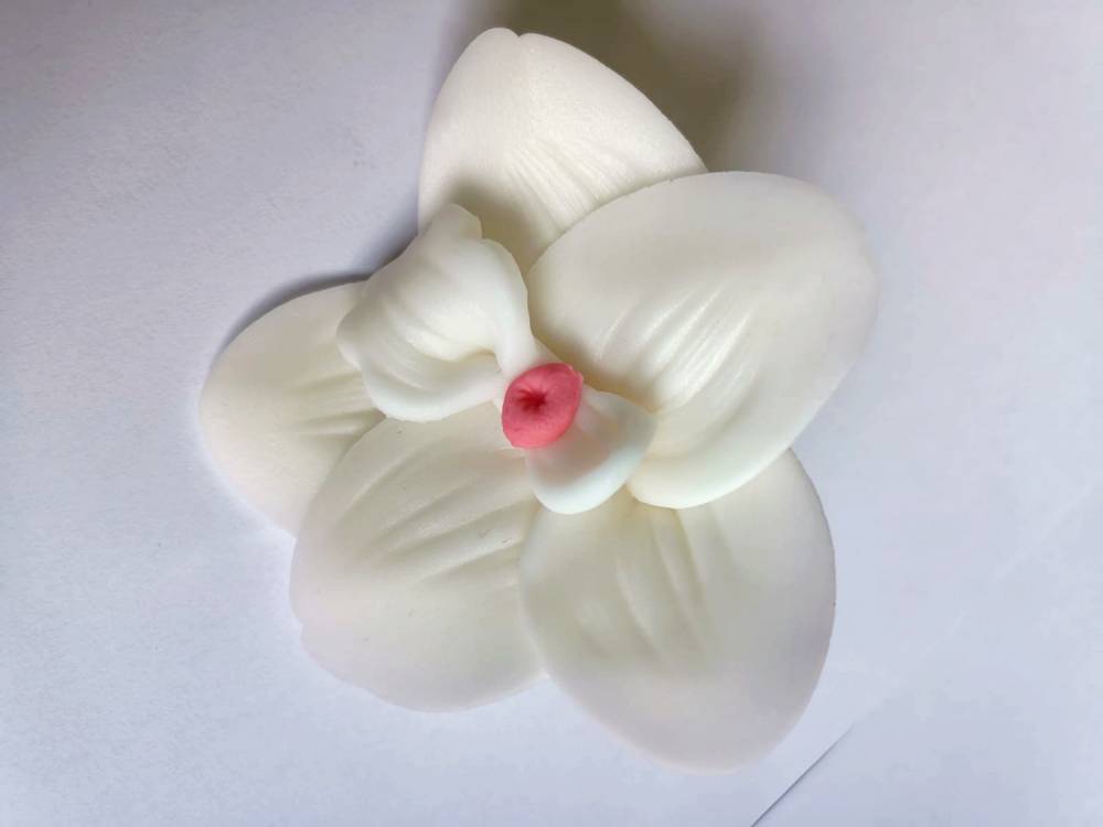 Cukrová orchidej bílá (9 ks)