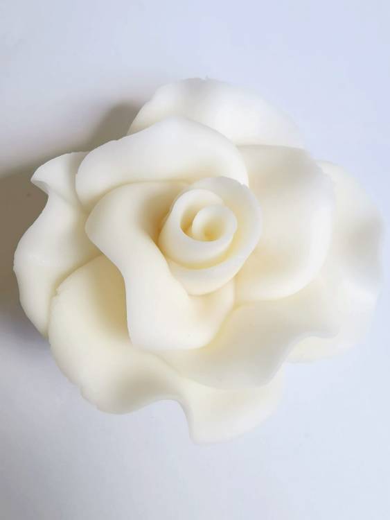 Cukrová růže velká bílá (9 ks)