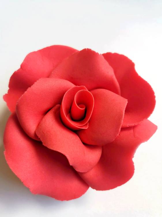 Cukrová růže velká červená (9 ks)