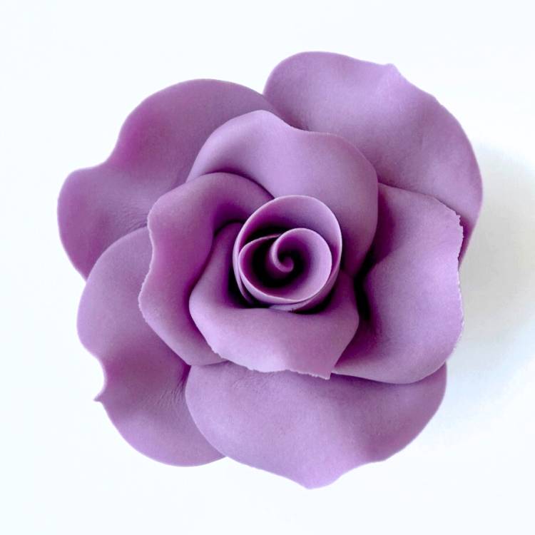 Cukrová růže velká fialová (9 ks)