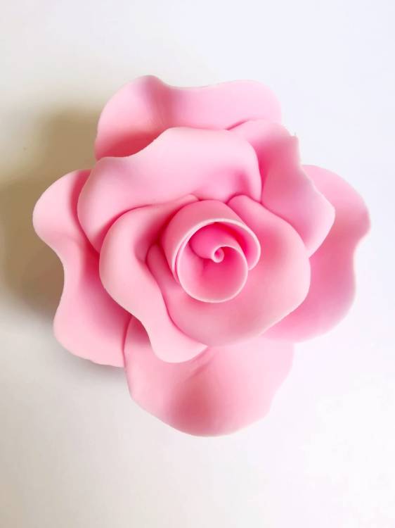 Cukrová růže velká růžová (9 ks)