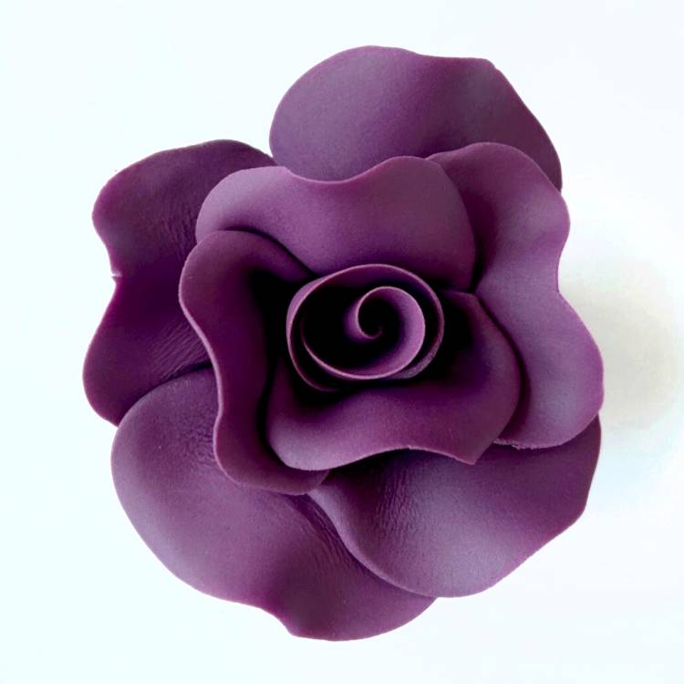 Cukrová růže velká tmavě fialová (9 ks)