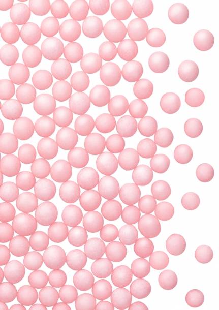 Cukrové perly růžové 4 mm (1,2 kg)