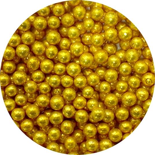 Cukrové perly zlaté střední (50 g)